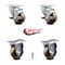 Service Caster 3 Inch High Temp Phenolic Swivel Top Plate Caster Set with 2 Brakes 2 Rigid SCC SCC-20S314-PHSHT-TLB-2-R-2 - alternate 2
